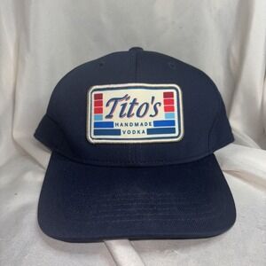 Titos‎ Handmade Vodka Imperial Snapback Hat Navy Blue Austin Texas U09057 OSFM